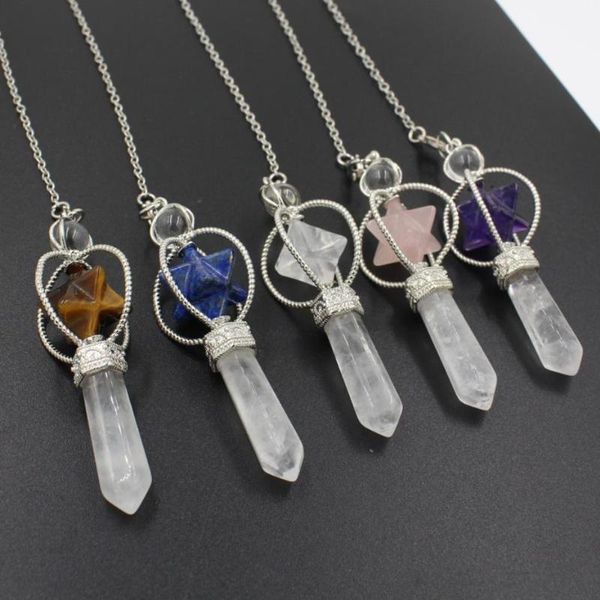 pendant necklaces lady retro faux quartz eight pointed star hexagon chain necklace jewelry gift for women men, Silver
pendant necklaces lady retro faux quartz eight pointed star hexagon chain necklace jewelry gift for women men, Silver