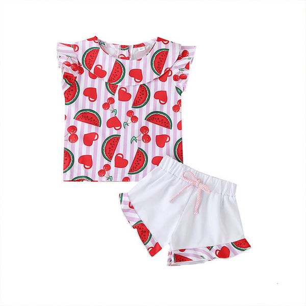 2021 new watermelon print girls set fashion toddler girl summer clothes cotton sleeveless +shorts children clothing zujy, White
2021 new watermelon print girls set fashion toddler girl summer clothes cotton sleeveless +shorts children clothing zujy, White