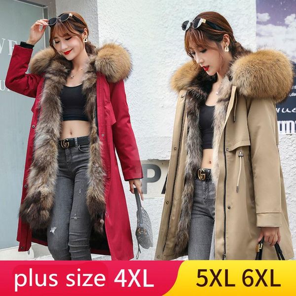 women's fur & faux 2021 real coat winter jacket women long parka big natural raccoon collar hood thick warm liner m~5xl 6xl, Black
women's fur & faux 2021 real coat winter jacket women long parka big natural raccoon collar hood thick warm liner m~5xl 6xl, Black