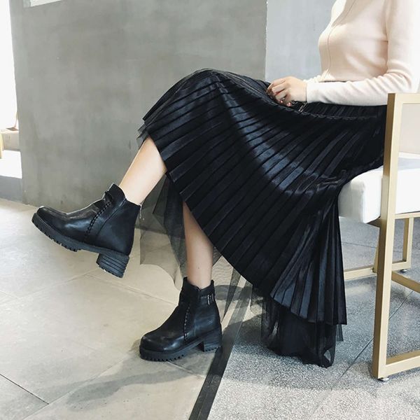 popular autumn and winter new velvet mesh pleated women women's can wear medium length skirt on both sides hot, White;black
popular autumn and winter new velvet mesh pleated women women's can wear medium length skirt on both sides hot, White;black
