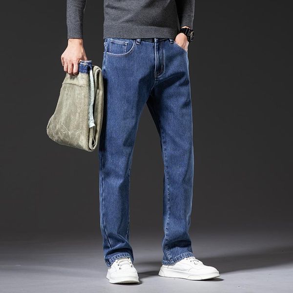 men's jeans plus velvet thick loose black blue winter fleece pants warm stretch middle-aged long size 42 44 46
men's jeans plus velvet thick loose black blue winter fleece pants warm stretch middle-aged long size 42 44 46
