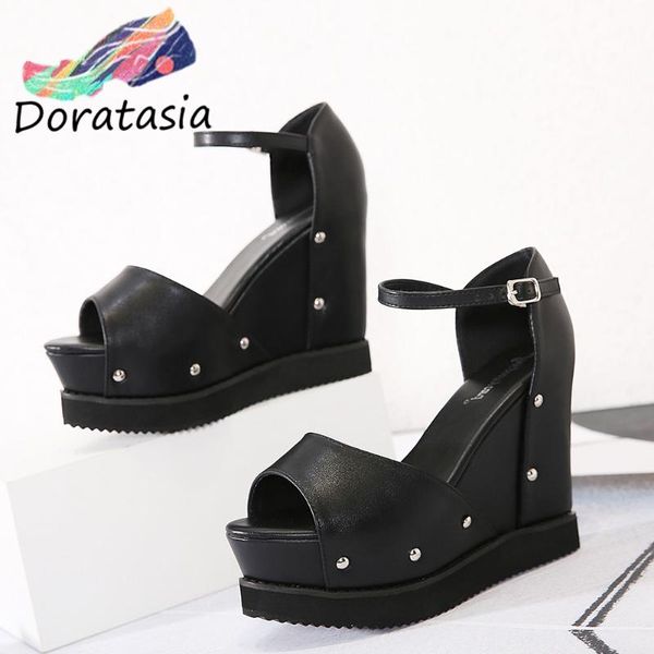 sandals doratasia brand gothic women summer cover heel peep toe shoes design punk platform high heels, Black
sandals doratasia brand gothic women summer cover heel peep toe shoes design punk platform high heels, Black