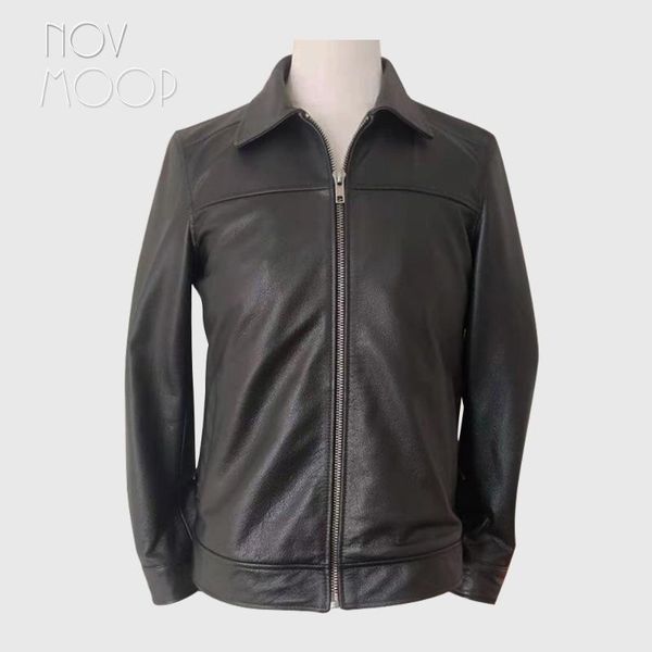 men's leather & faux novmoop genuine cow hide men jacket safari style simple neat cutting vintage feel chic veste en cuir de vachette l, Black
men's leather & faux novmoop genuine cow hide men jacket safari style simple neat cutting vintage feel chic veste en cuir de vachette l, Black