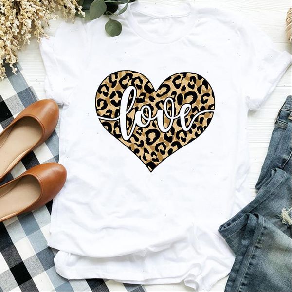 women t shirt lady leopard love heart cute fashion 90s style print tee for womens clothes tshirt female graphic, White
women t shirt lady leopard love heart cute fashion 90s style print tee for womens clothes tshirt female graphic, White