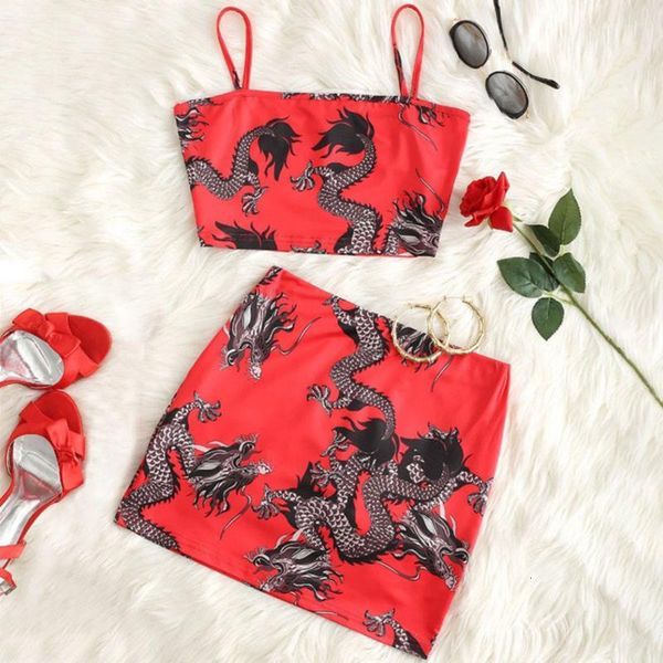 gaoke dragon print oriental mini skirt set sleeveless crop women twinset high waist bodycon skirt elastic waist women's sets, Gray
gaoke dragon print oriental mini skirt set sleeveless crop women twinset high waist bodycon skirt elastic waist women's sets, Gray