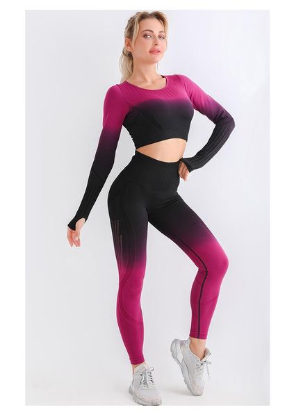 yoga outfit gradient ramp sport suit seamless set wear women gym workout fitness clothing female high waist legging
yoga outfit gradient ramp sport suit seamless set wear women gym workout fitness clothing female high waist legging
