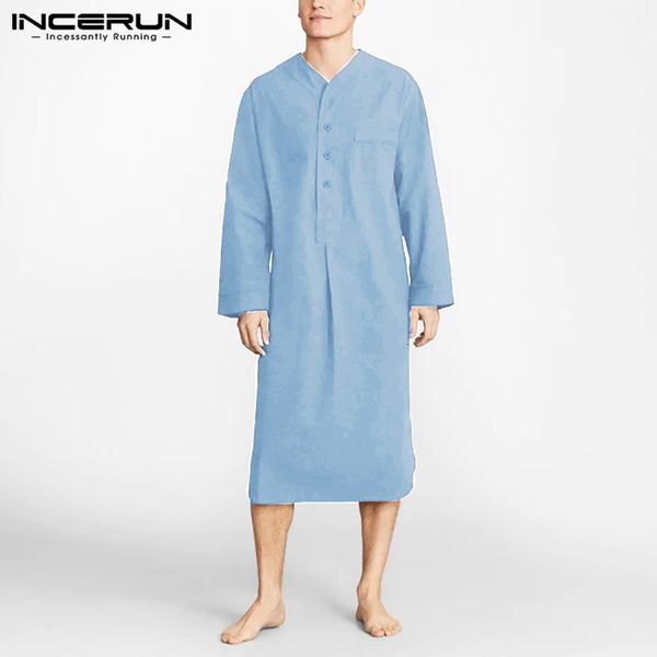 2021 new incerun men robes v neck long sleeve solid color loose button sleepwear homewear leisure cozy mens bathrobes nightgown s-5xl v81u, Black;brown
2021 new incerun men robes v neck long sleeve solid color loose button sleepwear homewear leisure cozy mens bathrobes nightgown s-5xl v81u, Black;brown