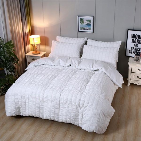 bedding sets white seersucker fabric set,single double duvet cover set pillowcases bedclothes
bedding sets white seersucker fabric set,single double duvet cover set pillowcases bedclothes