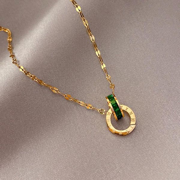 pendant necklaces vintage green crystal necklace for woman exquisite simple gold chain clavicle korean fashion jewelry accessories birthday, Silver
pendant necklaces vintage green crystal necklace for woman exquisite simple gold chain clavicle korean fashion jewelry accessories birthday, Silver