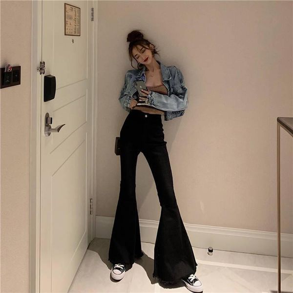 women's jeans woman pants fishtail flared for women 2021 high waist extra long pantalones vaqueros mujer, Blue
women's jeans woman pants fishtail flared for women 2021 high waist extra long pantalones vaqueros mujer, Blue