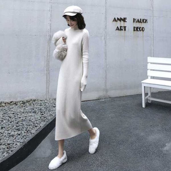casual dresses 2021 women long spring autumn turtleneck straight ladies knitting pullover elegant fashion db9, Black;gray
casual dresses 2021 women long spring autumn turtleneck straight ladies knitting pullover elegant fashion db9, Black;gray