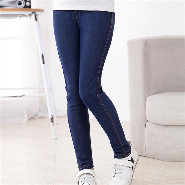 spring summer fashion girls pencil knit imitation denim fabric jeans kids candy colore mid waist full length pants, Blue
spring summer fashion girls pencil knit imitation denim fabric jeans kids candy colore mid waist full length pants, Blue