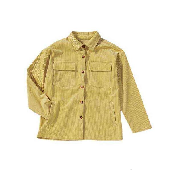 shiying corduroy shirt female autumn winter 2021 solid color breasted casual, White;black
shiying corduroy shirt female autumn winter 2021 solid color breasted casual, White;black