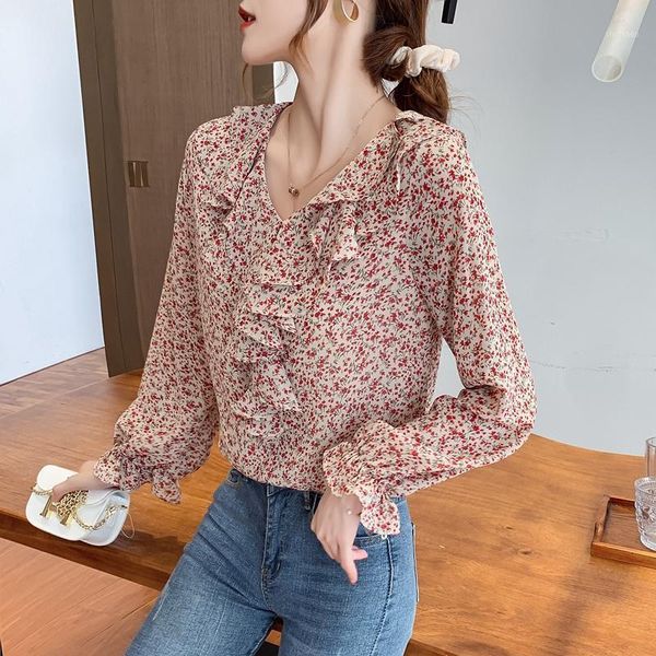 ruffles blouse women spring floral print chiffon blusas womens blouses design and color 9562 women's & shirts, White
ruffles blouse women spring floral print chiffon blusas womens blouses design and color 9562 women's & shirts, White