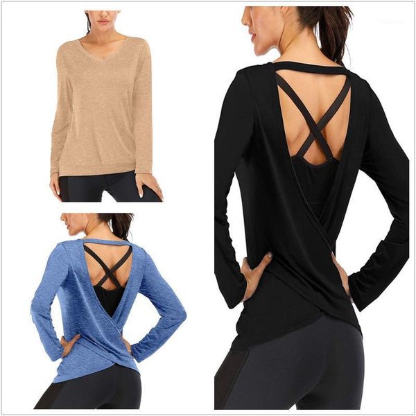 yoga outfit long sleeve backless shirts sport fitness gym sports wear for women femme jersey mujer running t shirt
yoga outfit long sleeve backless shirts sport fitness gym sports wear for women femme jersey mujer running t shirt