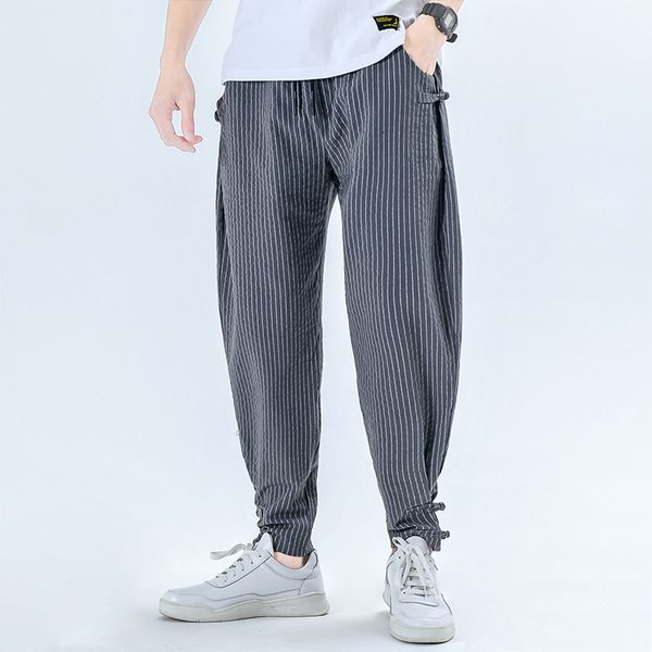 new men's loose striped cropped 2021 summer hip hop streetwear elastic waist chinese style cotton linen casual pants uvpk odcv, Black
new men's loose striped cropped 2021 summer hip hop streetwear elastic waist chinese style cotton linen casual pants uvpk odcv, Black