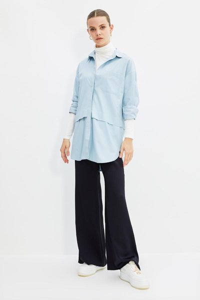 women's pants & capris trendyol shirt collar tunic tctaw22uk0027, Black;white
women's pants & capris trendyol shirt collar tunic tctaw22uk0027, Black;white