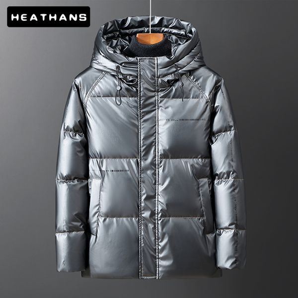 2021 new pu 90% white duck down men's thick et warm short winter hooded raincoat, Black
2021 new pu 90% white duck down men's thick et warm short winter hooded raincoat, Black