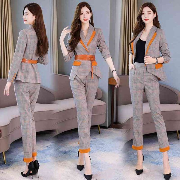 professional women's suits autumn slim plaid ladies jacket female office trousers two-piece set 210527, White
professional women's suits autumn slim plaid ladies jacket female office trousers two-piece set 210527, White