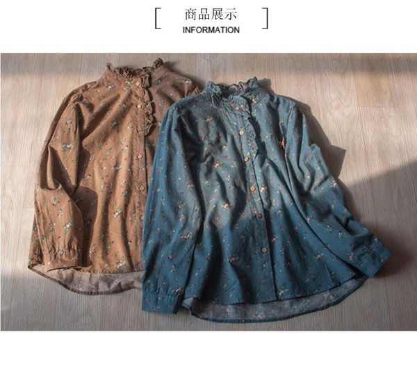 women's blouses & shirts korea style spring women blouse floral print cotton linen lace stand collar long sleeve loose shirt, White
women's blouses & shirts korea style spring women blouse floral print cotton linen lace stand collar long sleeve loose shirt, White
