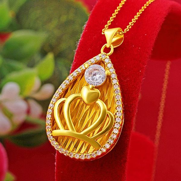 chains water-drop crown necklace yellow gold filled trendy womens pendant jewelry gift, Silver
chains water-drop crown necklace yellow gold filled trendy womens pendant jewelry gift, Silver