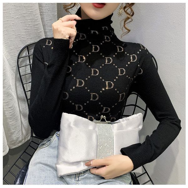 2021 new a and stuffed piece piling high neck deep sweater for woman in winterqmfl, White;black
2021 new a and stuffed piece piling high neck deep sweater for woman in winterqmfl, White;black