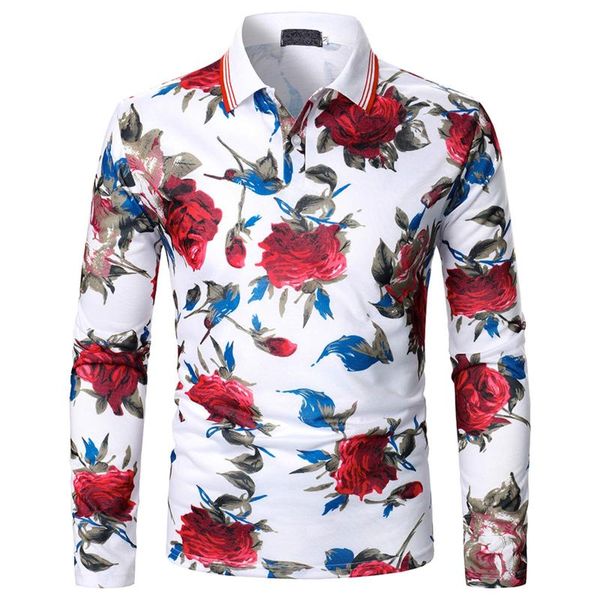 men's casual shirts men floral print slim long sleeve lapel shirt streetwear fashion style for 2021 harajuku man, White;black
men's casual shirts men floral print slim long sleeve lapel shirt streetwear fashion style for 2021 harajuku man, White;black