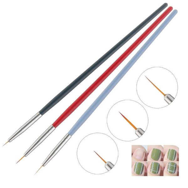nail brushes 3pcs/set art line painting pen uv gel acrylic for manicure 3d colorful grid design nails accessories tool, Yellow
nail brushes 3pcs/set art line painting pen uv gel acrylic for manicure 3d colorful grid design nails accessories tool, Yellow