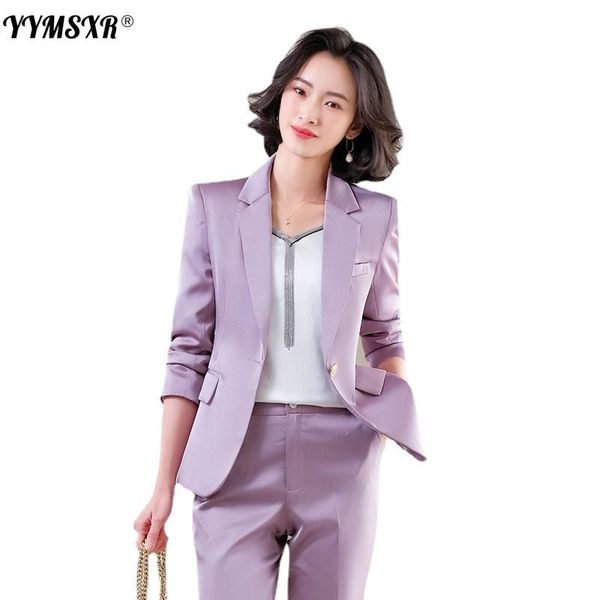 women's two piece pants temperament professional suit 2-piece set for fall/winter 2021 high-quality ladies jacket slim high-waist, White
women's two piece pants temperament professional suit 2-piece set for fall/winter 2021 high-quality ladies jacket slim high-waist, White