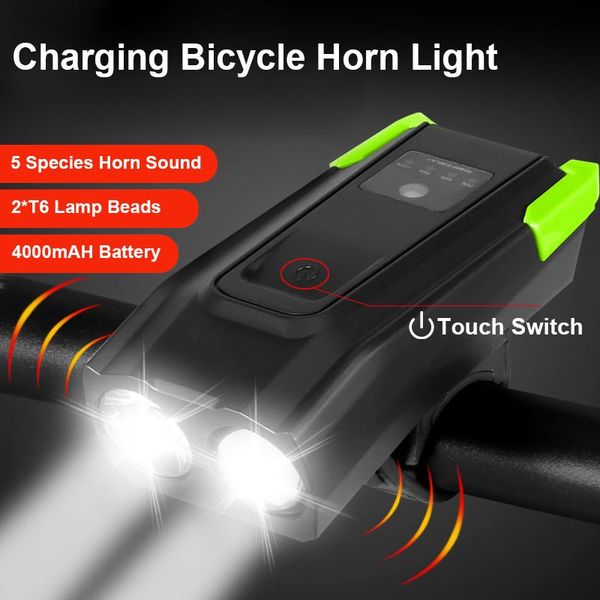 4000mah smart induction bicycle front light usb rechargeable 2*t6 headlight with horn 800 lumen led bike lamp cycle
4000mah smart induction bicycle front light usb rechargeable 2*t6 headlight with horn 800 lumen led bike lamp cycle