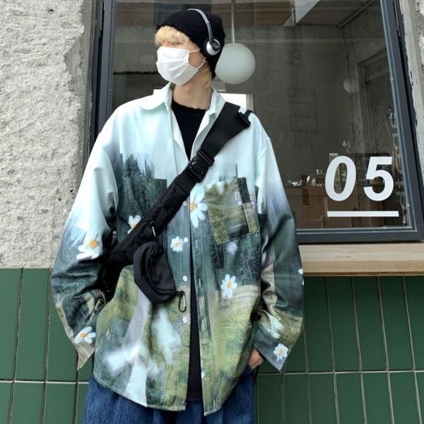 2021 new spring flower men's fashion retro printing casual men streetwear couple shirt mens long sleeve shirts osha, White;black
2021 new spring flower men's fashion retro printing casual men streetwear couple shirt mens long sleeve shirts osha, White;black