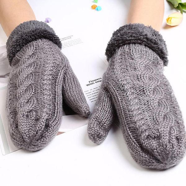 sports gloves winter women knitted twist flowers mitten solid color fashion stretch thickening warm full finger, Black
sports gloves winter women knitted twist flowers mitten solid color fashion stretch thickening warm full finger, Black
