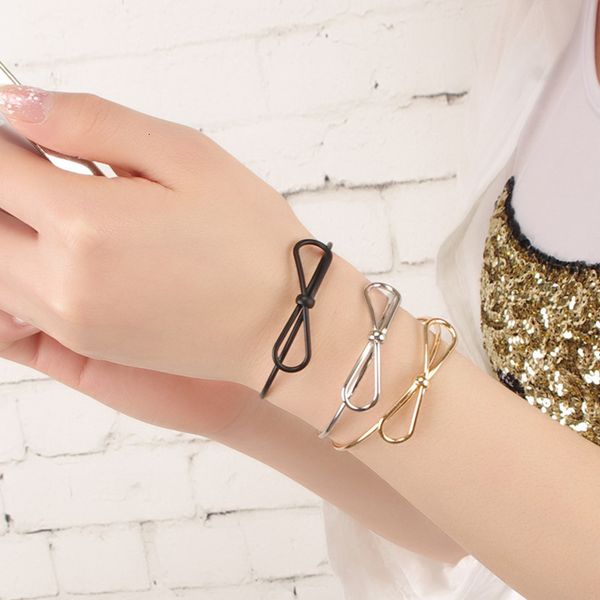 hand accessories simple version versatile korean style copper bow opening bracelet e1085, Silver
hand accessories simple version versatile korean style copper bow opening bracelet e1085, Silver