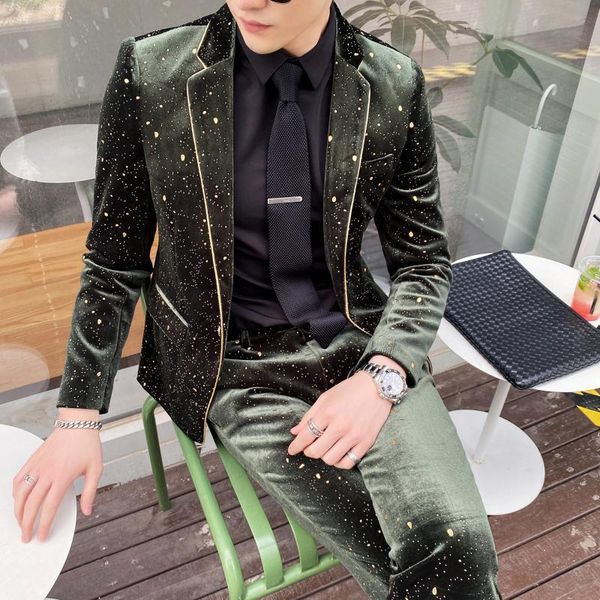 polka dot thin black dressed 2-piece men's club suits fit together y3mx, White;black
polka dot thin black dressed 2-piece men's club suits fit together y3mx, White;black
