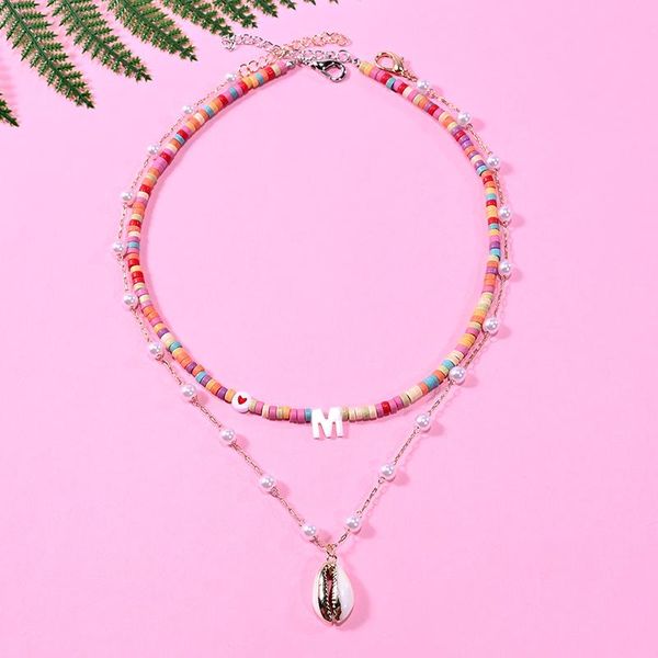 pendant necklaces 2 pieces/lot trendy initial letter heart custom necklace for women natural shell neck imitation pearl jewelry choker, Silver
pendant necklaces 2 pieces/lot trendy initial letter heart custom necklace for women natural shell neck imitation pearl jewelry choker, Silver