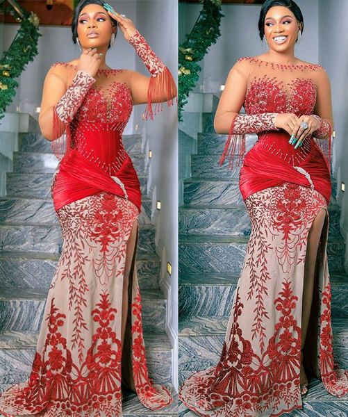2022 plus size arabic aso ebi red mermaid prom dresses sheer neck beaded evening formal party second reception birthday gowns dress zj336, Black
2022 plus size arabic aso ebi red mermaid prom dresses sheer neck beaded evening formal party second reception birthday gowns dress zj336, Black
