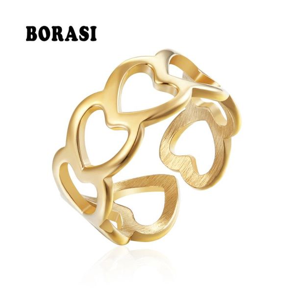 wedding rings borasi romantic gold color heart to ring stainless steel for women fashion jewelry engagement, Slivery;golden
wedding rings borasi romantic gold color heart to ring stainless steel for women fashion jewelry engagement, Slivery;golden