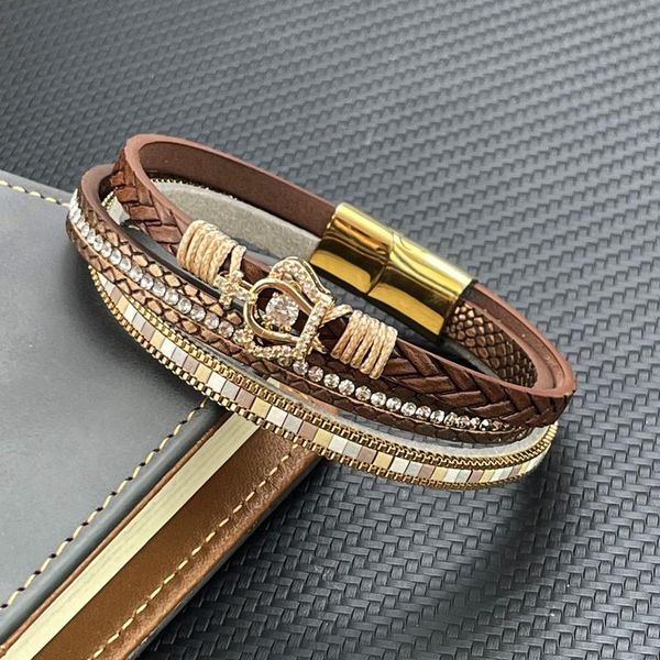 charm bracelets glamorous crown set zircon fashion women bracelet braided leather stainless steel magnetic clasp female jewelry gift, Golden;silver
charm bracelets glamorous crown set zircon fashion women bracelet braided leather stainless steel magnetic clasp female jewelry gift, Golden;silver