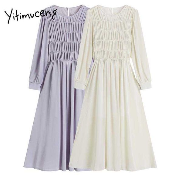 yitimuceng ruched dresses women summer spring zipper high waist long sleeve unicolor purple apricot fashion midi dress 210601, Black;gray
yitimuceng ruched dresses women summer spring zipper high waist long sleeve unicolor purple apricot fashion midi dress 210601, Black;gray