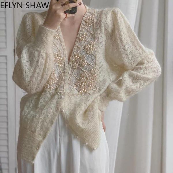 women's knits & tees luxury beading knitted cardigan women spring 2021 temperament ladies loose v neck elegant crochet oversize sweate, White
women's knits & tees luxury beading knitted cardigan women spring 2021 temperament ladies loose v neck elegant crochet oversize sweate, White