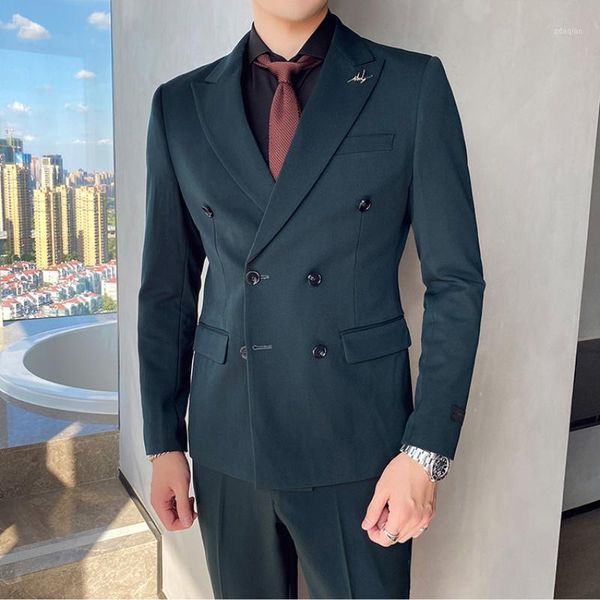 men's suits & blazers 2021 men british style double breasted latest design groom wedding tuxedos boutique slim fashion costume homme 2, White;black
men's suits & blazers 2021 men british style double breasted latest design groom wedding tuxedos boutique slim fashion costume homme 2, White;black