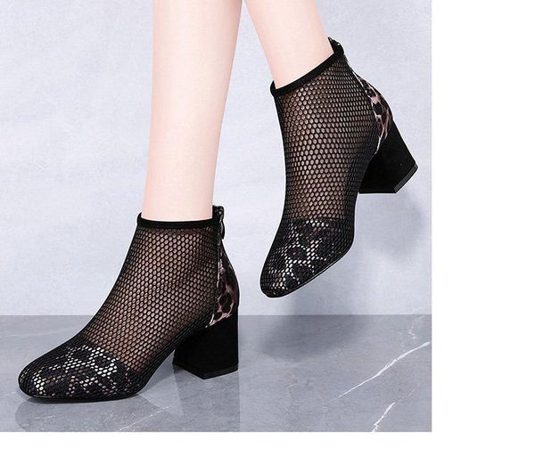 ladies high heels mesh single shoes women thick heel 2021 spring new fashion casual mid-heel mesh shoes breathable surface, Black
ladies high heels mesh single shoes women thick heel 2021 spring new fashion casual mid-heel mesh shoes breathable surface, Black
