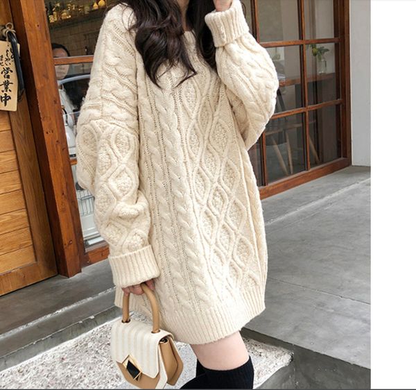female fashion nightgown 2021 autumn and winter new loose mohair mid lazy length toro wind thick pullover 22i8, White;black
female fashion nightgown 2021 autumn and winter new loose mohair mid lazy length toro wind thick pullover 22i8, White;black