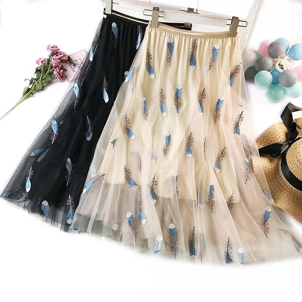 skirts 2021 fashion spring summer embroidery feather mesh bust skirt high waist long girls, Black
skirts 2021 fashion spring summer embroidery feather mesh bust skirt high waist long girls, Black