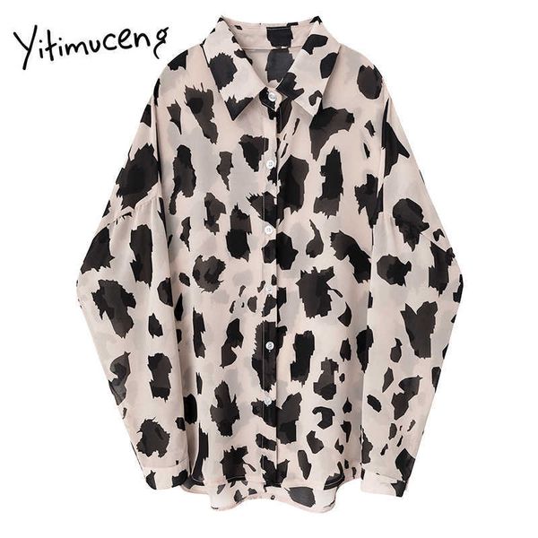 yitimuceng leopard blouse women turn-down collar button up shirts office lady plus size shirt fashion casual clothing 210601, White
yitimuceng leopard blouse women turn-down collar button up shirts office lady plus size shirt fashion casual clothing 210601, White
