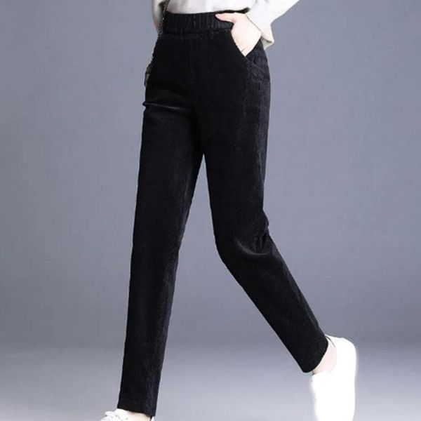 women's pants & capris solid color high waist women plush lining pockets elastic warm harem streetwear, Black;white
women's pants & capris solid color high waist women plush lining pockets elastic warm harem streetwear, Black;white