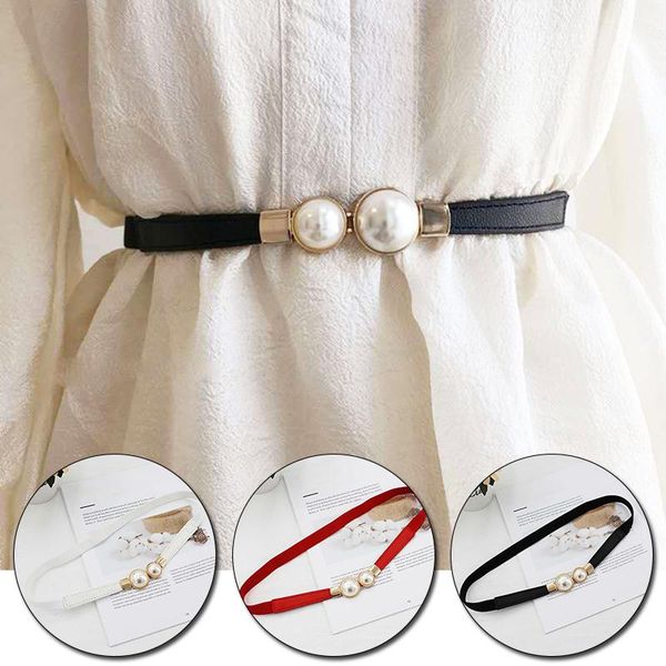 belts women double pearl belt pu leather dress skirt waist straps elastic thin black red white ladies waistband, Black;brown
belts women double pearl belt pu leather dress skirt waist straps elastic thin black red white ladies waistband, Black;brown
