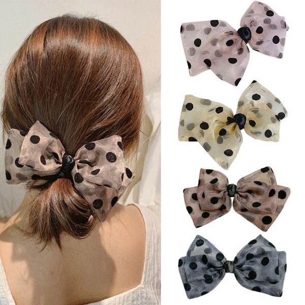 hair accessories women vintage french barrette polka dot organza bow ponytail spring clip
hair accessories women vintage french barrette polka dot organza bow ponytail spring clip