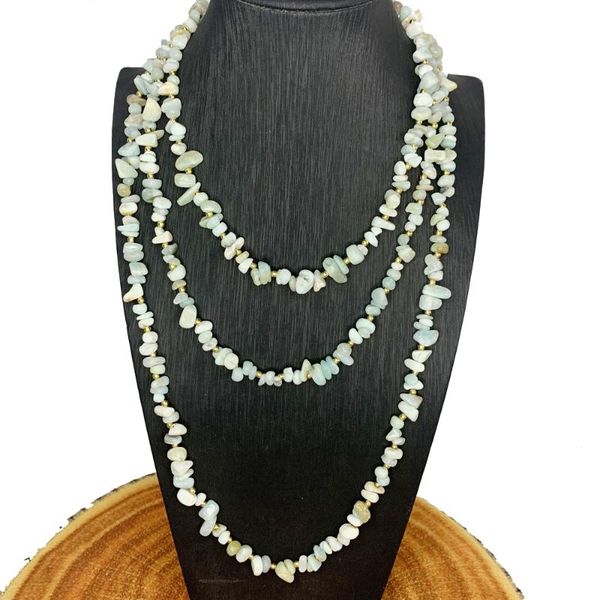 chains 13 stone chips beads strand necklace garnet fluorite tourmaline crystal aventurine shell long chain multilayer 3 layers choker, Silver
chains 13 stone chips beads strand necklace garnet fluorite tourmaline crystal aventurine shell long chain multilayer 3 layers choker, Silver
