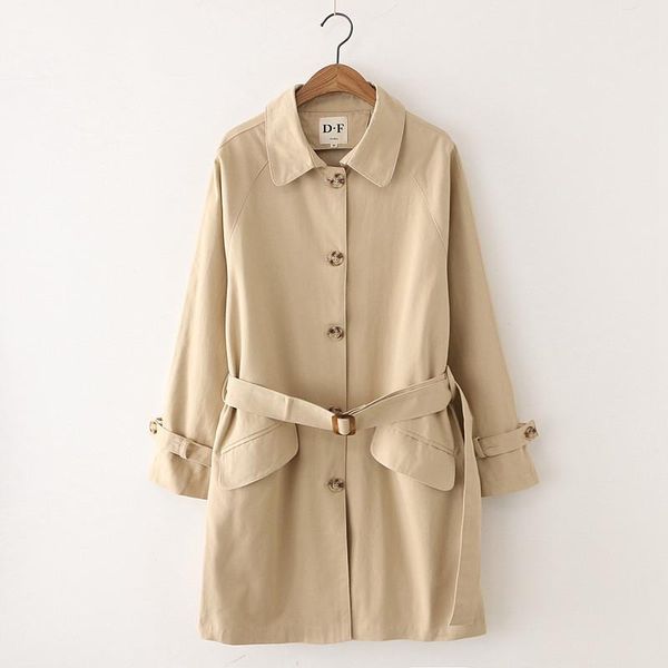 women's trench coats 2021 korean spring autumn loose coat women solid color single-breasted windbreaker female casual outerwear 3302, Tan;black
women's trench coats 2021 korean spring autumn loose coat women solid color single-breasted windbreaker female casual outerwear 3302, Tan;black